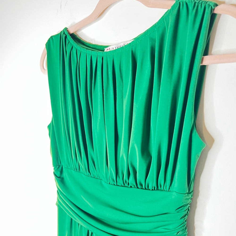 AA Studio AA Kelly Green Sleeveless Hi Low Dress | Size 6 | Good Used Condition